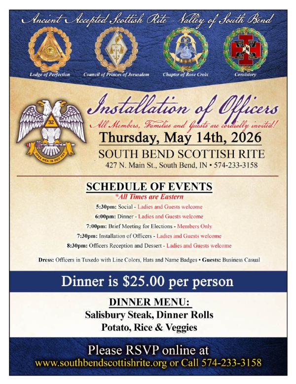2026 Officer Installation Flyer